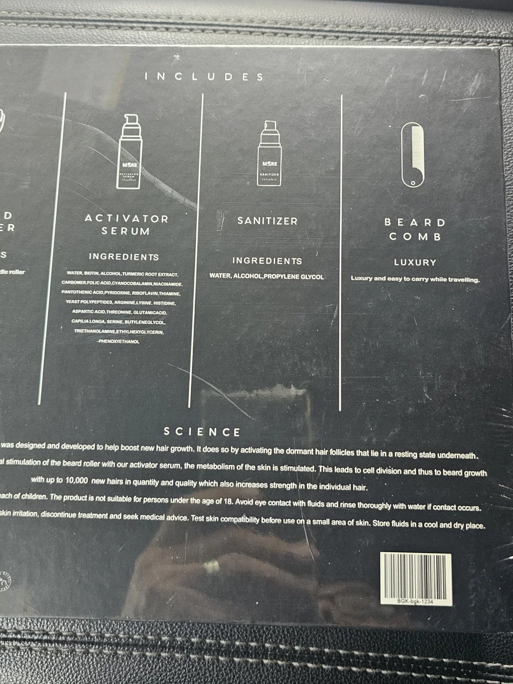 Beard Grooming( MORE )Growth Kit With Activator Serum, Beard Roller SEALED.